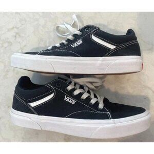 VANS Seldan Black & White Canvas Low Tops Women’s Sneakers Size 9